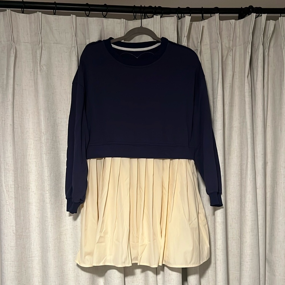Navy and Cream Dress